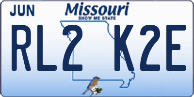MO license plate RL2K2E