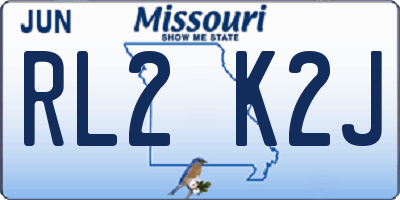 MO license plate RL2K2J