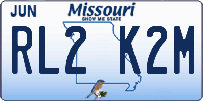 MO license plate RL2K2M