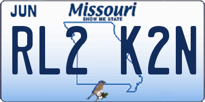 MO license plate RL2K2N