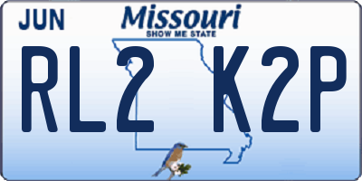 MO license plate RL2K2P