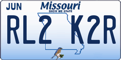 MO license plate RL2K2R