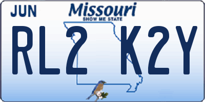 MO license plate RL2K2Y