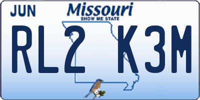 MO license plate RL2K3M