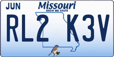 MO license plate RL2K3V