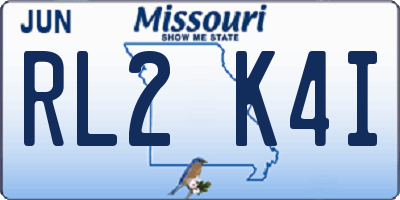 MO license plate RL2K4I