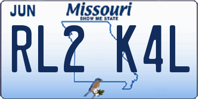 MO license plate RL2K4L