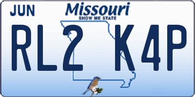 MO license plate RL2K4P