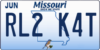MO license plate RL2K4T