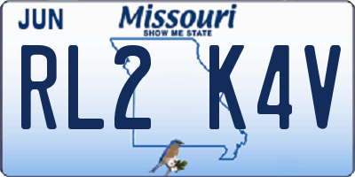 MO license plate RL2K4V