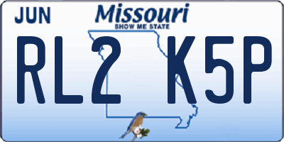 MO license plate RL2K5P