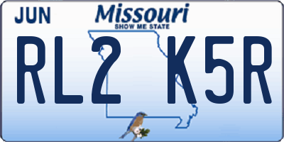 MO license plate RL2K5R