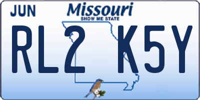 MO license plate RL2K5Y