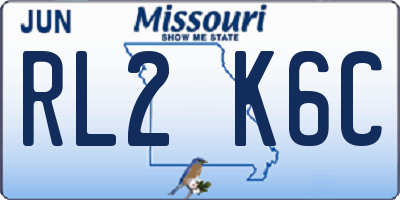 MO license plate RL2K6C
