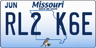 MO license plate RL2K6E