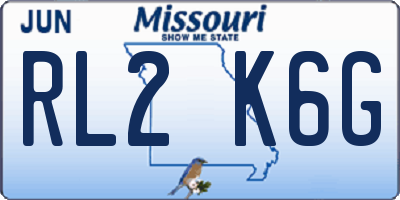 MO license plate RL2K6G
