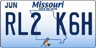 MO license plate RL2K6H