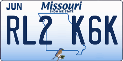 MO license plate RL2K6K