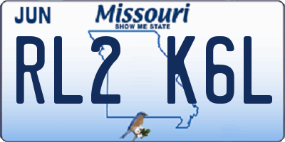 MO license plate RL2K6L