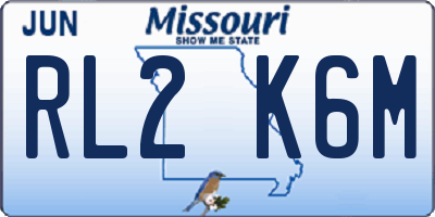 MO license plate RL2K6M