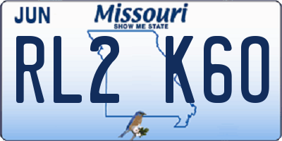 MO license plate RL2K6O