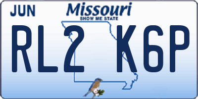 MO license plate RL2K6P