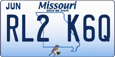 MO license plate RL2K6Q