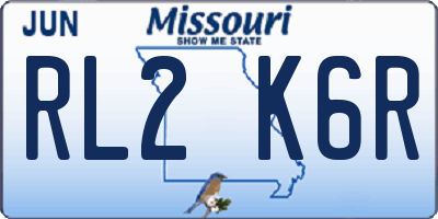 MO license plate RL2K6R