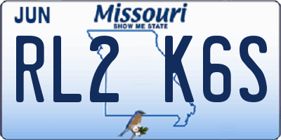 MO license plate RL2K6S