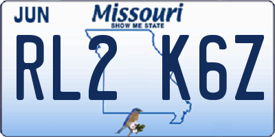 MO license plate RL2K6Z