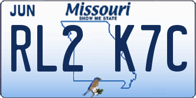 MO license plate RL2K7C