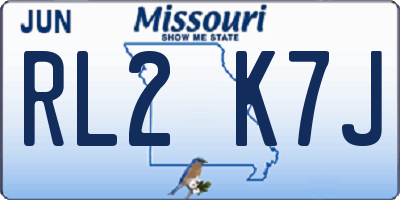 MO license plate RL2K7J