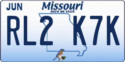 MO license plate RL2K7K