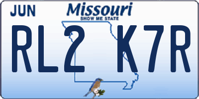 MO license plate RL2K7R