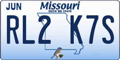 MO license plate RL2K7S