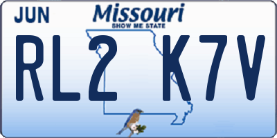 MO license plate RL2K7V