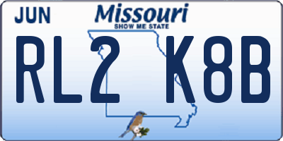 MO license plate RL2K8B