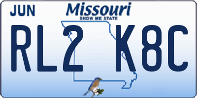 MO license plate RL2K8C
