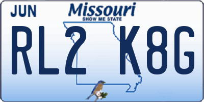 MO license plate RL2K8G