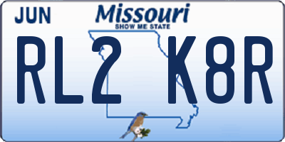 MO license plate RL2K8R