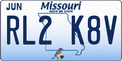 MO license plate RL2K8V