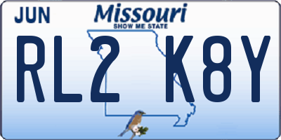 MO license plate RL2K8Y