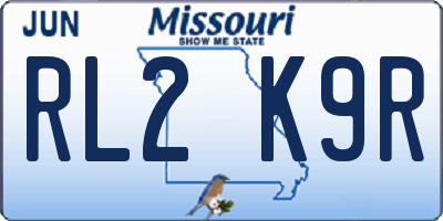 MO license plate RL2K9R