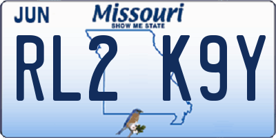 MO license plate RL2K9Y
