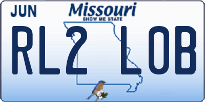 MO license plate RL2L0B