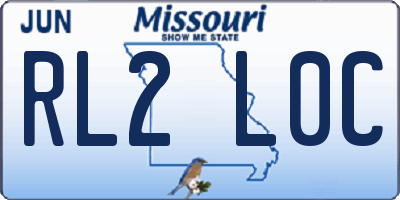 MO license plate RL2L0C