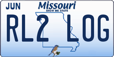 MO license plate RL2L0G