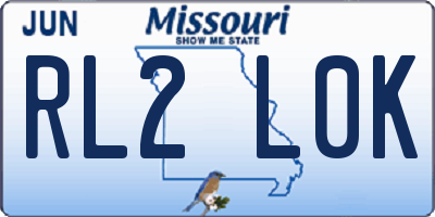 MO license plate RL2L0K