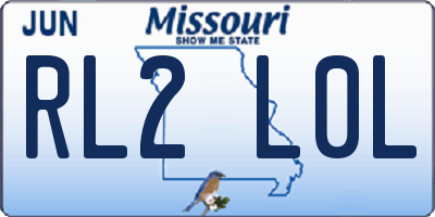MO license plate RL2L0L