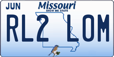 MO license plate RL2L0M